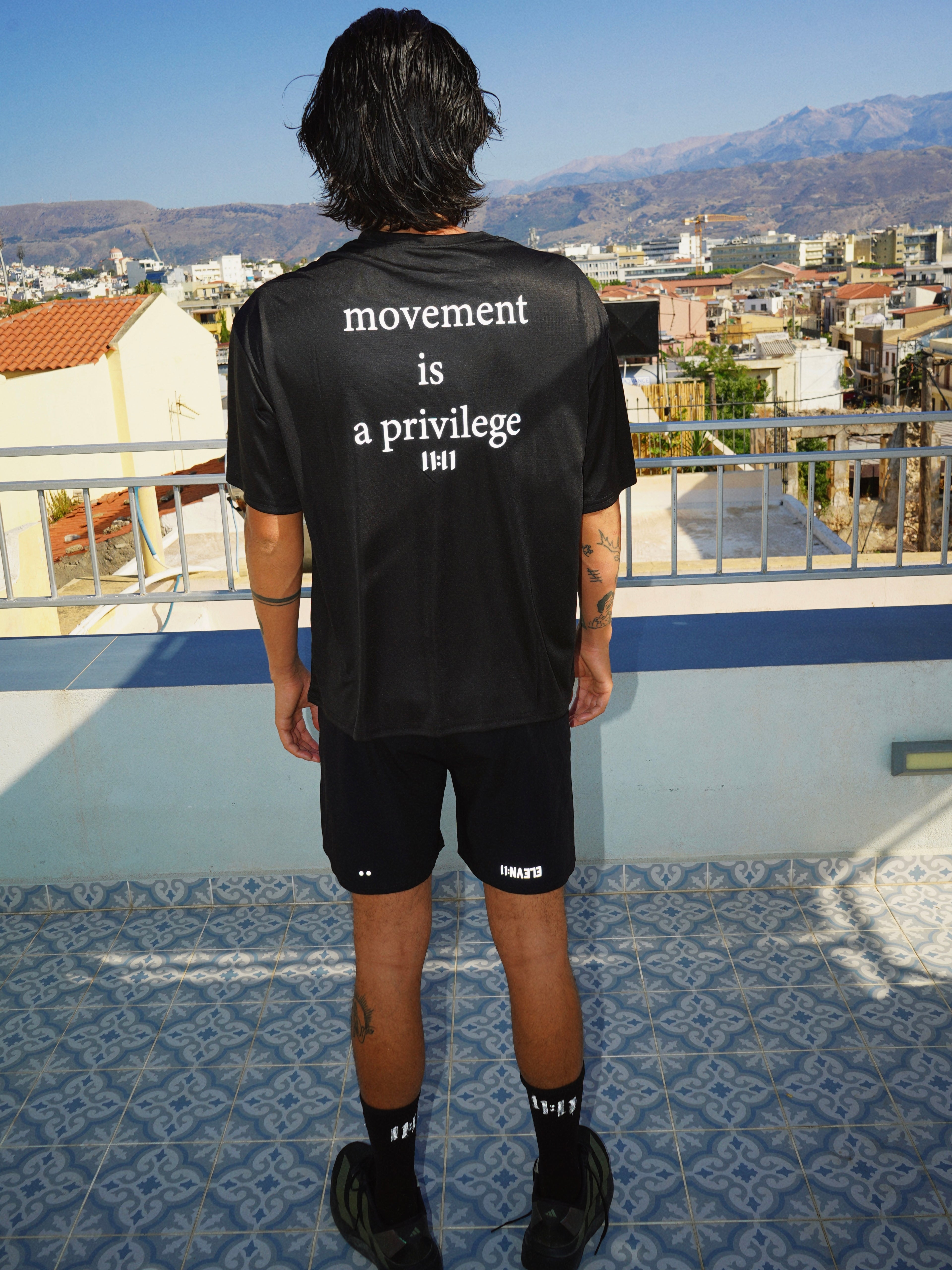 "Movement" oversized performance t-shirt