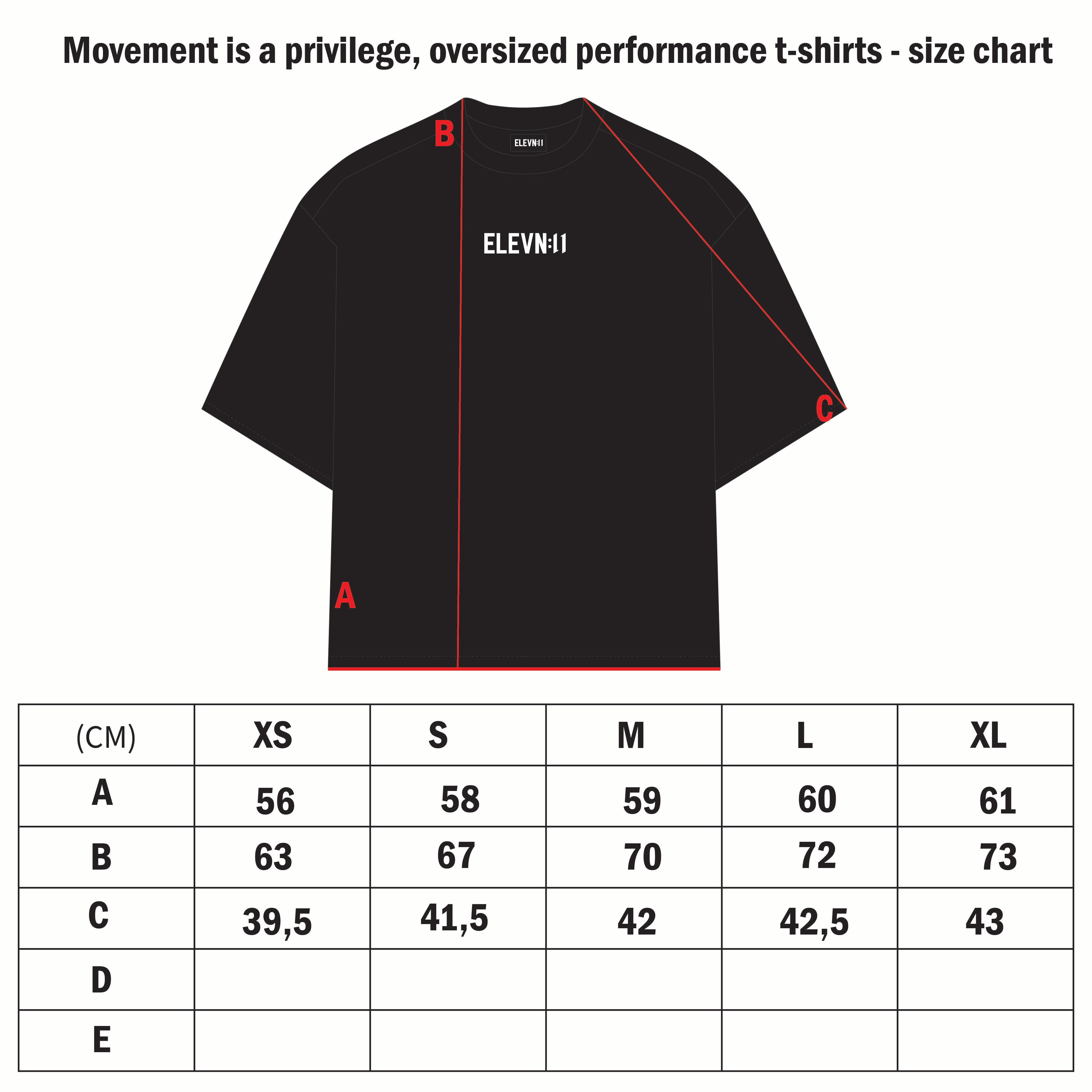 "Train, feel, look good" oversized performance t-shirt